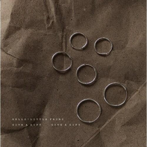 QiLuxy Simplicity Fashion Circle Women Hoop Earrings Statement Punk Silver Color Hoop Earrings Party Jewelry