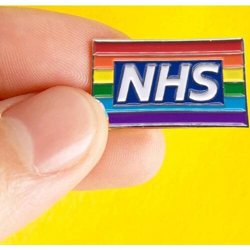 Rainbow Flag Gay Pride Thank You NHS Brooch Pins Enamel Metal Badges Lapel Pin Brooches Jackets Fashion Jewelry Accessories