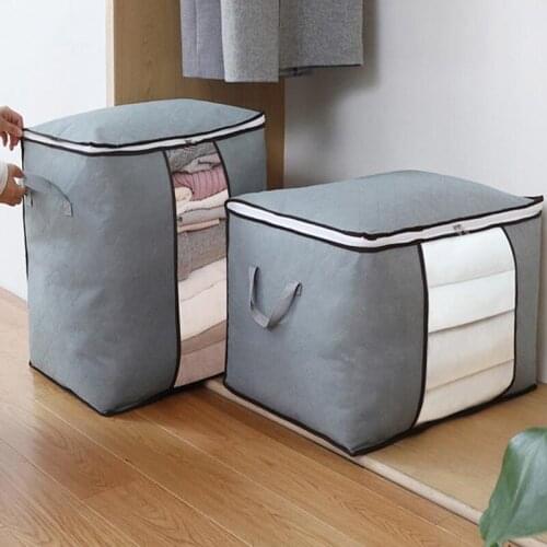 Foldable Quilt Storage Bag Dustproof Quilt Storage Household Clothing Storage Box Bra Socks Wardrobe Storage Bag