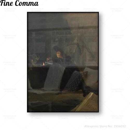 Vintage Poster Painting The Bewitched Man The Devils Lamp Francisco de Goya Canvas Print Wall Art Wicca Home Decoration Gift