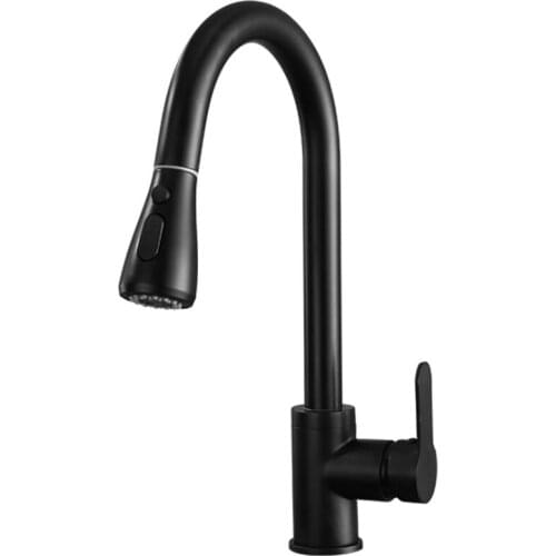 Pull-Down Kitchen Faucet Kitchen Sink Mixing Faucet 2 Kinds of Shower Nozzles Hot and Cold Faucet