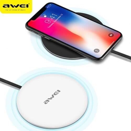 AWEI W6 Charger For iPhone 12 Pro Max 12 Mini 10W Wireless Charger Back Adsorption Wireless Phone Fast Charger