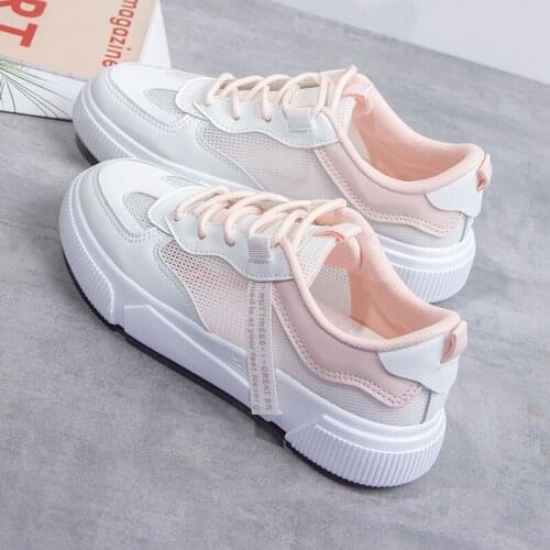 2021 Sneakers Women Shoes Flats Casual Ladies Shoes Woman Lace-Up Mesh Light Breathable Female zapatillas de deporte para mujer