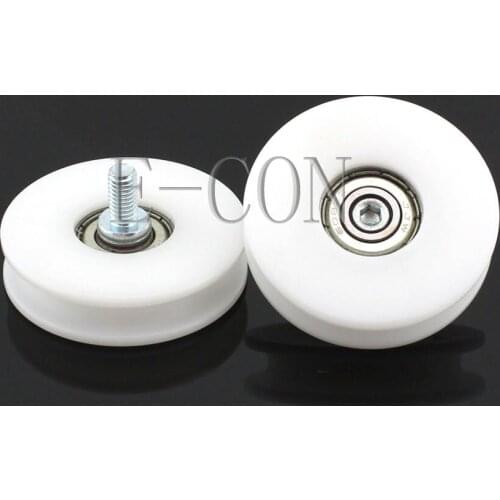 1/2/5/10PCS U plastic Embedded 608 Groove Width 7mm Screw M8 Ball Bearings