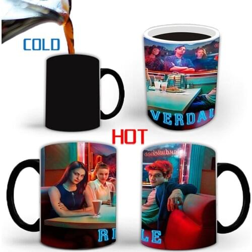 1Pcs 350ml New Creative Riverdale Mugs Color Changing Ceramic Coffee Milk Tea Cups Novelty Gift for Friends Lovers and Children