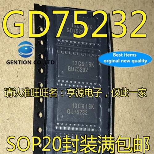 10Pcs GD75232 GD75232DWR SOP20 Driver receiver in stock 100% new and original