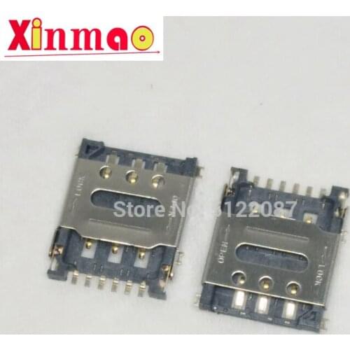 10PCS/LOT Clamshell NANO SIM 6P small card slot cell phone deck Connector Flip type Connector for Mobile Phone Card