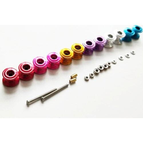 2Pcs 95423 Lightweight Double Aluminum Rollers 13-12mm Spare Parts For Tamiya Mini 4WD Car Model