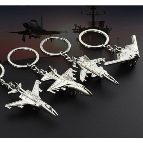 2020 Keychains For Men Car Bag KeyRing Air-Plane Model-Fighter Aircrafe-Travel Fashion Gift
