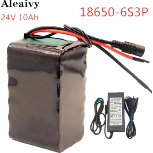 2020 New 24V 10Ah 6S3P 18650 Battery Lithium Battery 25.2v 10000mAh Electric Bicycle Moped /Electric/Li ion Battery Pack+charger