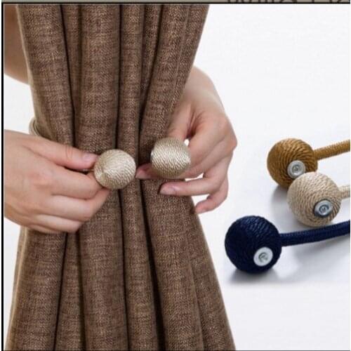 30/40cm 1Pair Simple Tieback Magnets for Curtains Buckle Curtain Clips Magnetic Tieback Holder Curtain Strap Accessories