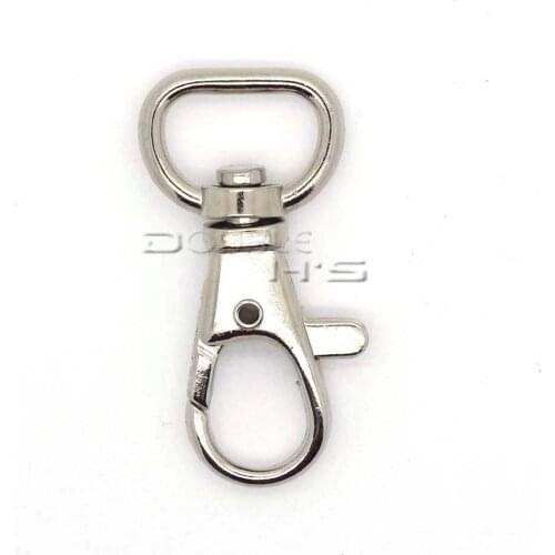 500pcs/lot Matel Snap Hooks Rotary Swivel For Backpack Webbing 13.7mm Nickel Plated Lobster Clasps