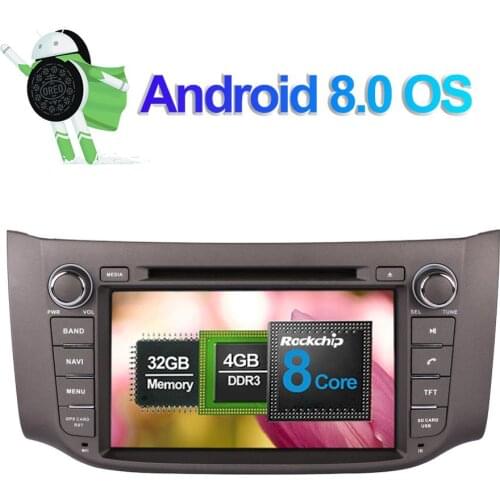 Android 8.0 Octa Core Car DVD Multimedia Player GPS Navigation For Nissan Sylphy/Sentra/B17/Pulsar 2012-2016 Car Radio Stereo