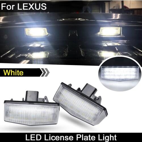 For LEXUS CT200h NX200t NX300 NX300h RX350 RX350L RX450h White LED License Plate Light Number Plate Lamp