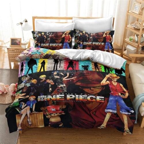 ONE PIECE 3d Luxury Bedding Set Juvenile Monkey D. Luffy Odyssey Pattern Duvet Cover Set Pillowcase Bedding Sets Queen King Size