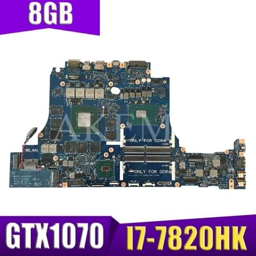 For DELL Alienware 15 R3 17 R4 Laptop Motherboard LA-D751P CN-0V1KRT 0V1KRT V1KRT Motherboard Mainboard I7-7820HK GTX1070 8GB