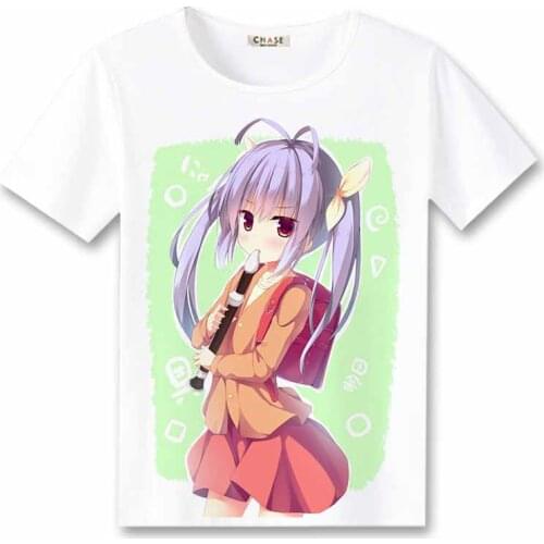 Non Non Biyori Cosplay T Shirt Renge Miyauchi Cartoon Print Summer T-Shirt Japanese Anime Harajuku tshirt Casual Top Tee Costume