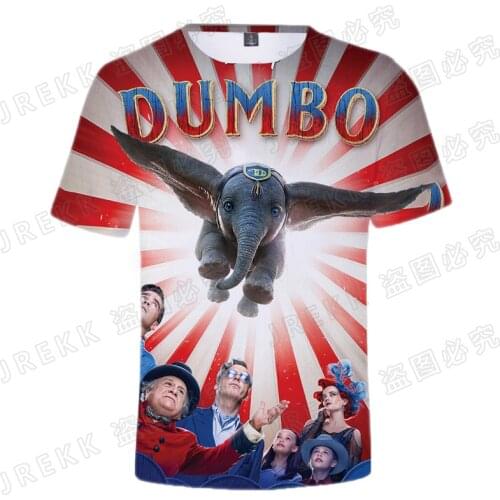 Disney Dumbo 3D Print T Shirt Men Women Children 2021 New Cool Summer Short Sleeve Boy Girl Kids Casual Tops Tee