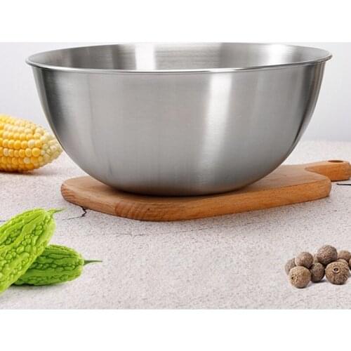 Hot Stainless Steel Mixing Bowl Storage Bowl Set Kitchen Salad Bowl Cooking Bowl Baking Accessories with Scale 3PCS
