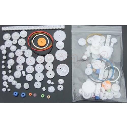New 60pcs Type Plastic Shaft Single Double Reduction Crown Worm Gears DIY Robot