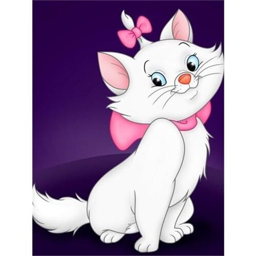 Cartoon Marie Cat Animail Printed Fabric 11CT Cross-Stitch Embroidery Kit DMC Threads Handiwork Hobby Handmade Craft Decor