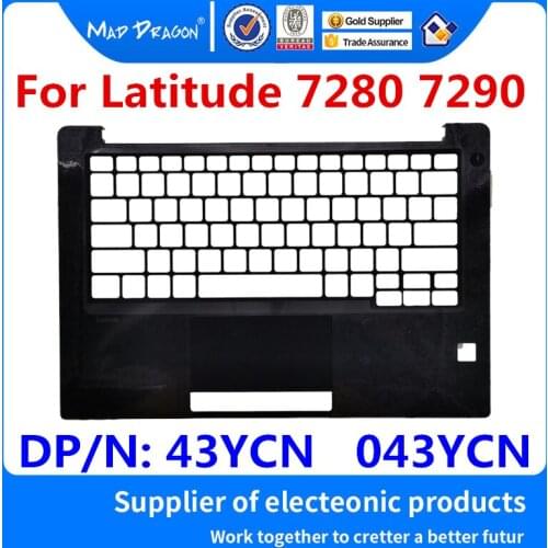 New original Replacement US Palmrest Upper Cover Case With fingerprint hole For Dell Latitude 7280 7290 E7280 E7290 43YCN 043YCN