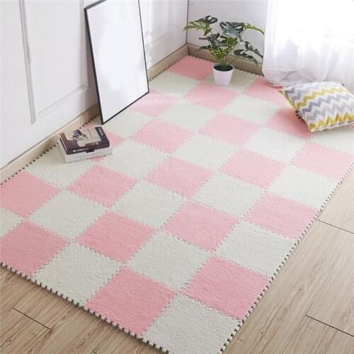 Plush Childrens Mat Baby Puzzles Playmats Infant Carpet Eva Foam Kids Rug Baby Playing Mat Keep Warm Mat For Home