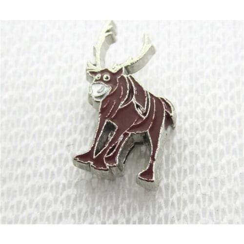 20pcs/lot Anna Elsa Deer Sven Slide Charms alloy slide charms Fit 8mm DIY Belts Wristband & Bracelet Jewelry