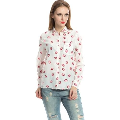 SLACTION Womens Chiffon Blouses