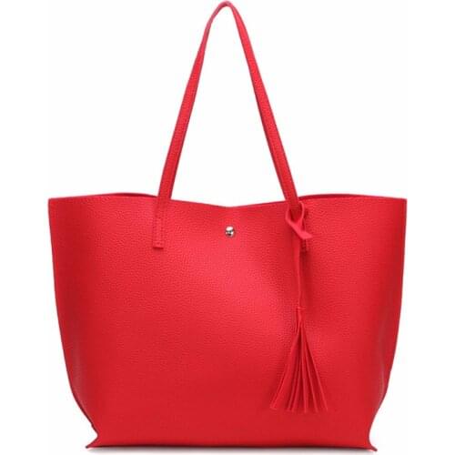 2020 Leather Tote Bag Women Ladies Large Capacity Fashion Elegant Tassel PU Handbag Daily Shopping Shoulder Pack Satchel