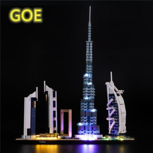 LED Light Kit For Lego 21052 Compatible With Architecture Dubai Skyline Collection Toys Lighting Set(Only LED Light included)