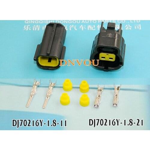 5 Sets/Kit 2 Pin/Way DJ70216Y-1.8-11/21 Waterproof Electrical Wire Connector oxygen sensor connector plug Automobile Connector