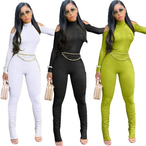 Basic Bodycon Jumpsuit for Womens Clothing Casual Black Fitness Rompers 2021 Y2K Playsuit Activity Streetwear Overalls Zipper
