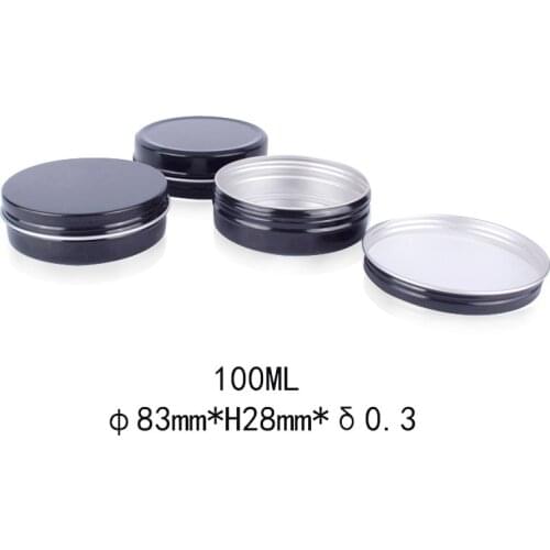 10pcs Black Tin Jar Box Nail Art Decorating Tools Cosmetic Container Jewelry Candy Gift Box Screw Thread Tea Jars Case Organizer