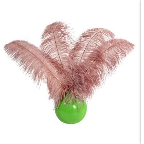 10pcs/lot Blush Pink Ostrich Feathers For Crafts Carnival Party Halloween Wedding Decorations Plumes Accessories Feather