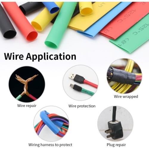 127/164/328pcs Polyolefin Shrinking Assorted Heat Shrink Tube Set Wire Cable Insulated Sleeving Tubing hand tools Kit