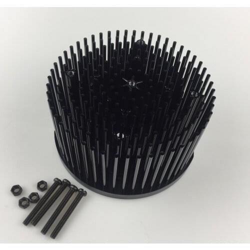 Pre-drilled pin fin led heat sink fit Meanwell HBG-60-1400 for CREE COB cxb3590 Bridgelux V29 Citizen clu048 1212 diy grow light