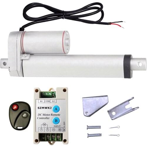 150KG=1500N Load Heavy Duty 200mm/8" Inch Stroke DC 12V Water Resistant Linear Actuator &Wireless Remote Controller & Brackets