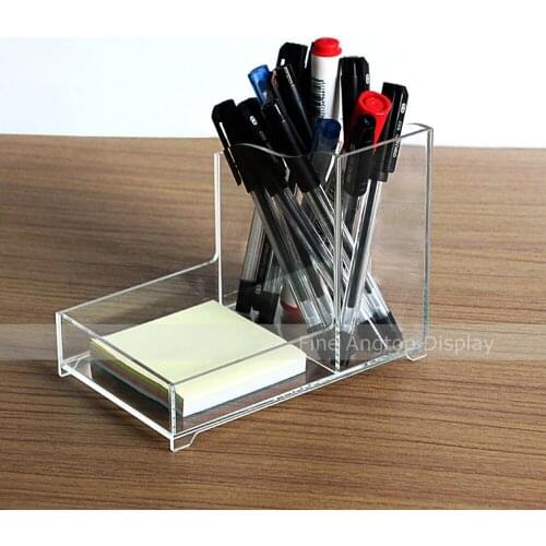 2 Space Acrylic Cosmetics Brushes Storage Jewelry Display Holder Organizer Box