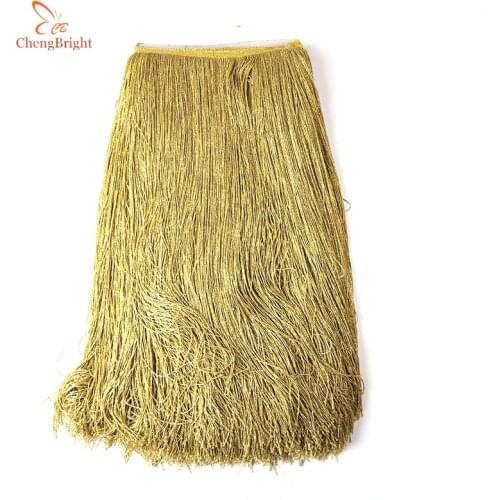 2Yards Gold Lace Fringe Trim Tassel 20CM-100CM Wide Fringe Trimming For Latin Dress Curtain Clothes Accessories Lace Ribbon DIY