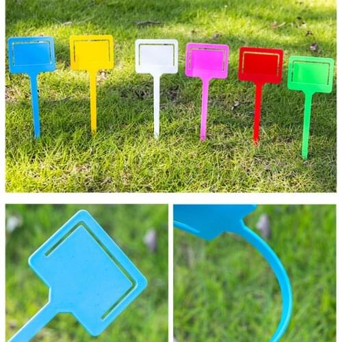5Pcs Plastic Gardening Plant Marker Sticky Insect Board Support Rod Plant Tags Nursery Garden Label Card Slot 17.7*6.2*5cm