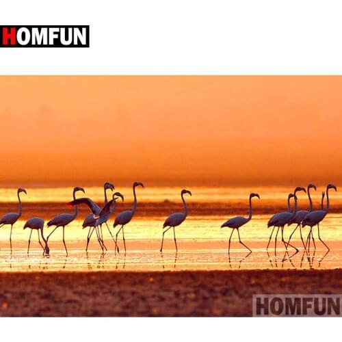 HOMFUN Full Square/Round Drill 5D DIY Diamond Painting "Animal bird sea" 3D Embroidery Cross Stitch 5D Home Decor Gift A17435