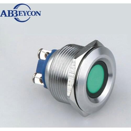 IN53 anti-vandal dot illuminated Nickel plated brass 25mm IP67 indicator