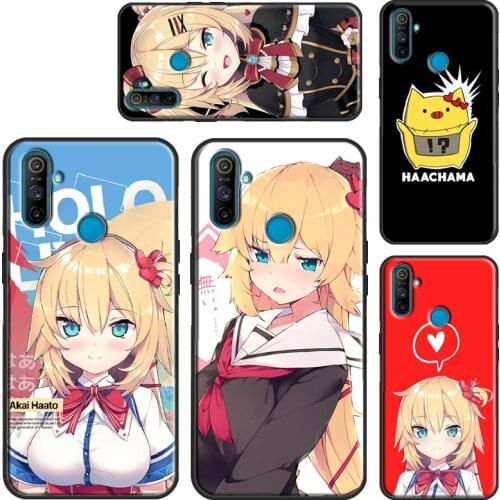 Akai Haato Haachama Hololive Case For Realme C3 C15 C11 Q2 X7 7 6 Pro Cover For OnePlus Nord 7T 8T 6T 7 8 Pro Coque