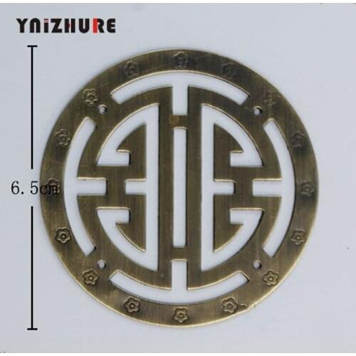 2PCS Chinese Antique Copper Decorative Piece Of Furniture, Decorative Accessories Copper Box Copper Motif