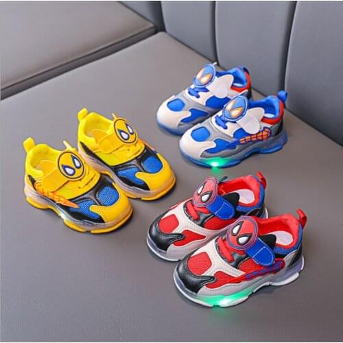 Disney spiderman childrens 2021 cartoon Autumn boy girl casual shoes sports shoes non-slip soft bottom student running shoe