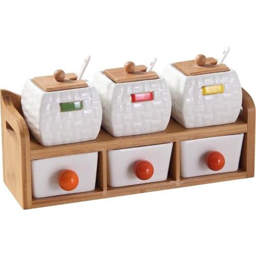 Creative seasoning Tank Ceramic Kitchen drawer seasoning Box set vape juice christmas candy mason jar lids juul glass jars lids