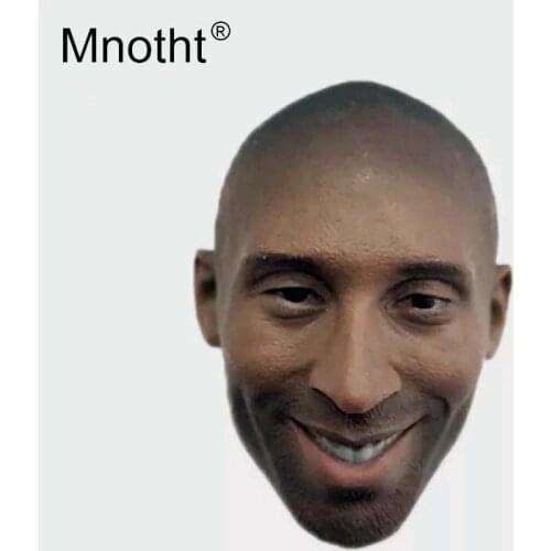 Mnotht 1:6 Scale Smile Edition Kobe Head Carving Light Hair Black Man Soldier Head Sculpt Model For 12in Action Figures Toy m3