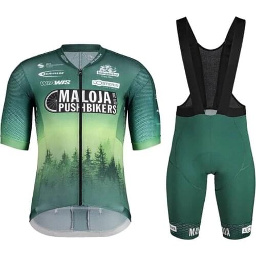 2021 New Maloja Pro Team Mens Cycling Jersey Set MTB Quick Dry Short Sleeve Suit Bike Maillot Ciclismo Bicicleta Roupa Ciclismo