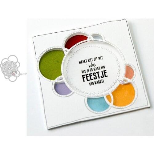 New 9Pcs Circle background metal Cutting Dies Stencils DIY Scrapbooking Paper/photo Cards Embossing Dies